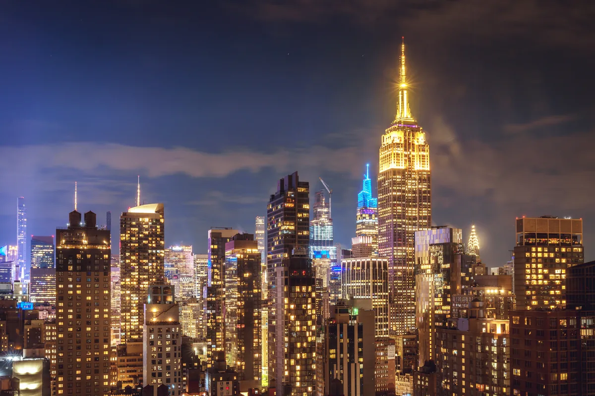 Empire State Building at night, New York City, New York