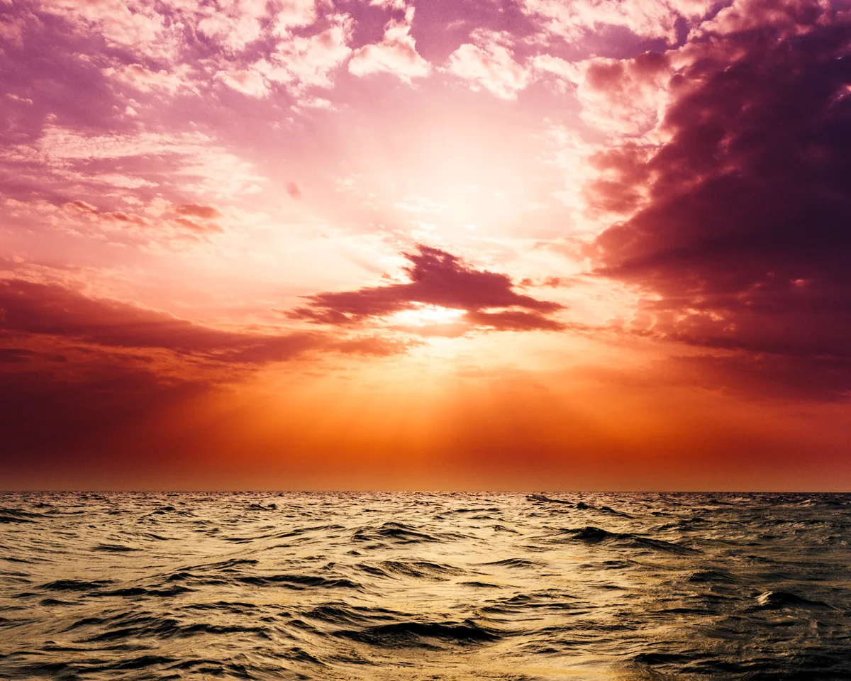 Sunset over the Gulf, Dubai, United Arab Emirates