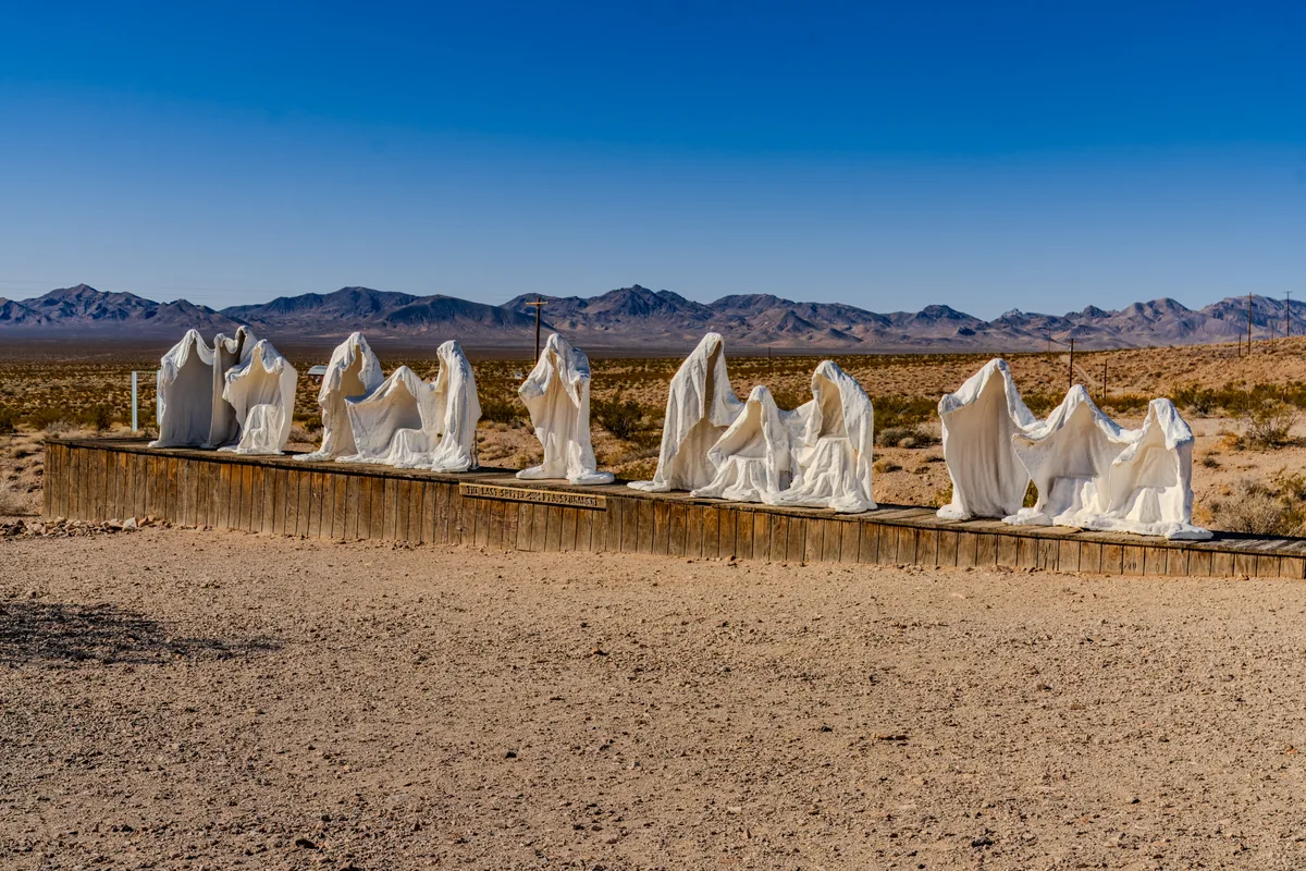 Ghost sculptures at the Goldwell Open Air Museum, Beatty, Nevada