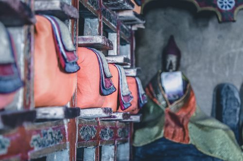 Inside a Ladakh monastery, Leh, India