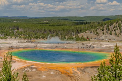 Colorful hot spring, Yellowstone, Wyoming