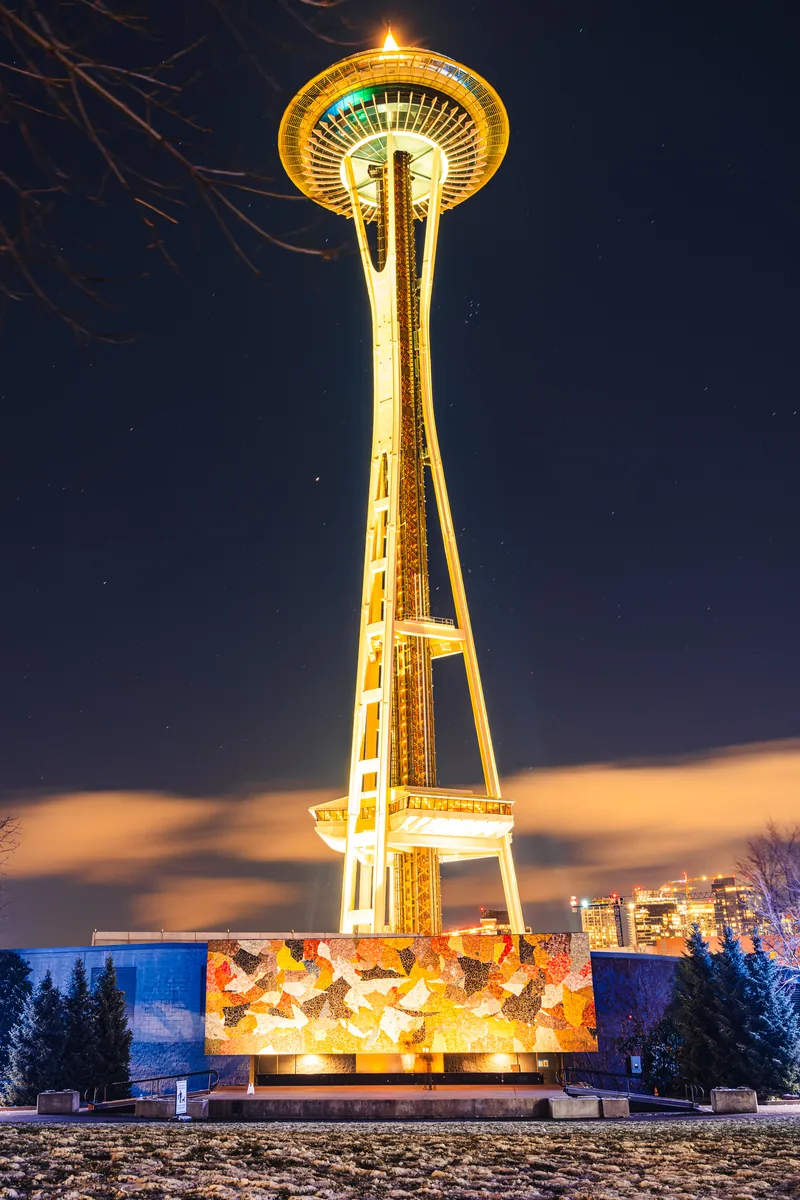 Space Needle at night, Seattle, Washington