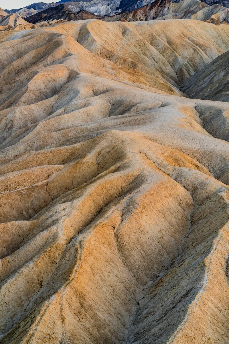 Folded desert ridges, Death Valley National Park, California