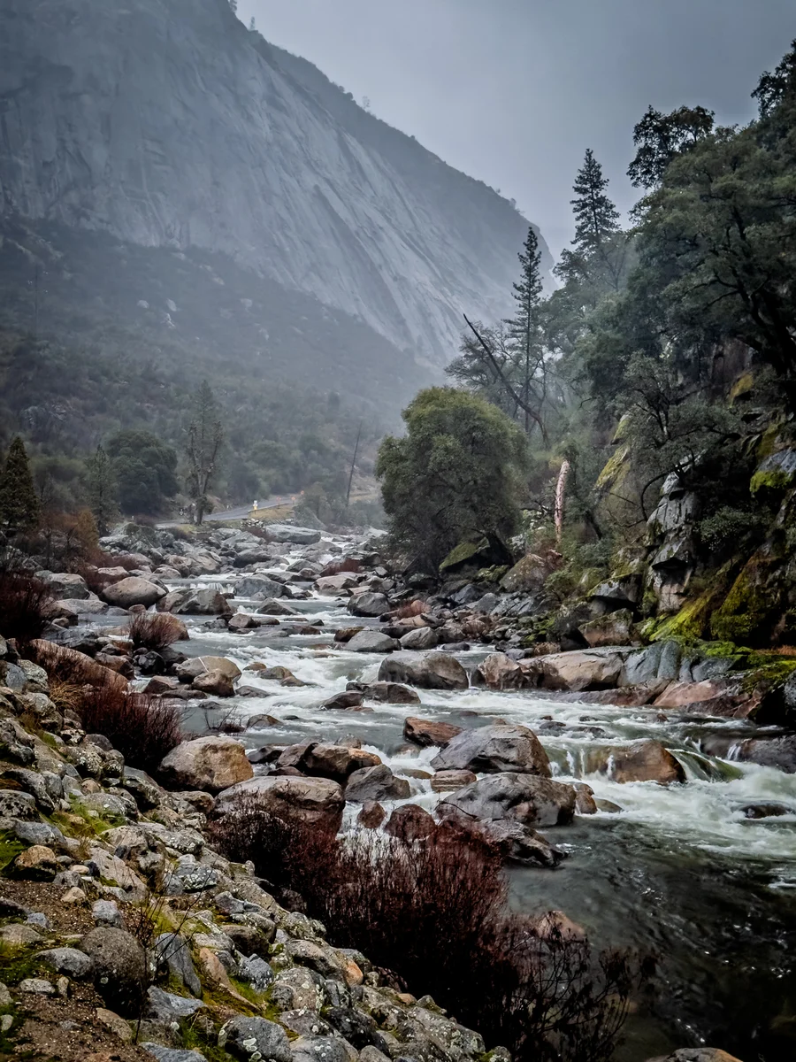 River rocks near Yosemite, El Portal, California
