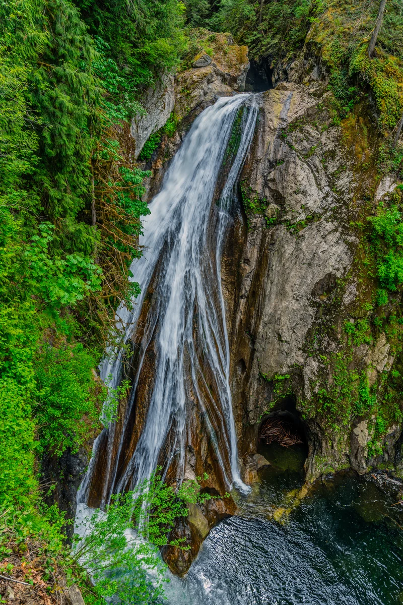 Waterfall in the green forest, Twin Falls, Washington