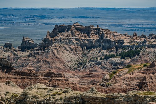 Eroded formations in the Badlands, South Dakota
