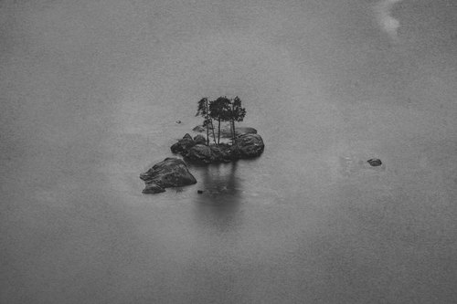 A small island in quiet water, Diablo, Washington