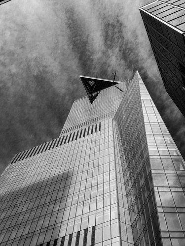 Looking up at One World Trade Center, New York City, New York