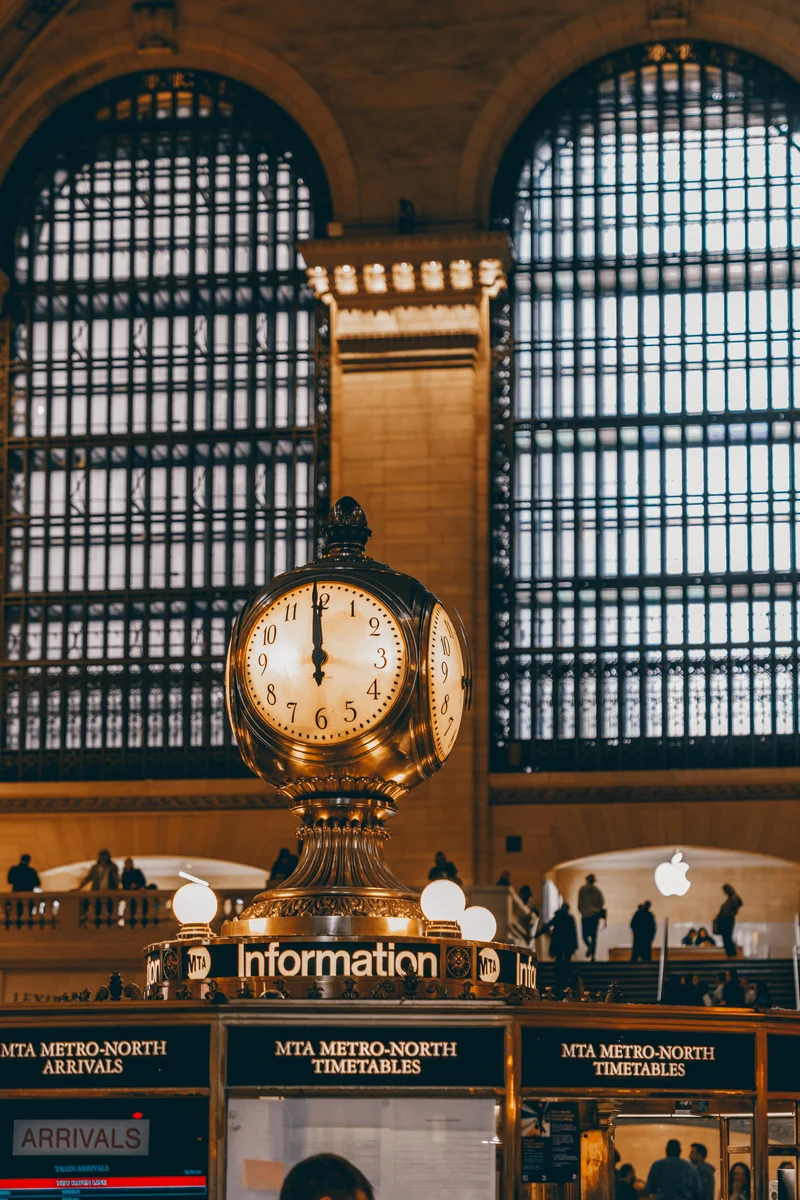 Clock and windows at Grand Central, New York City, New York
