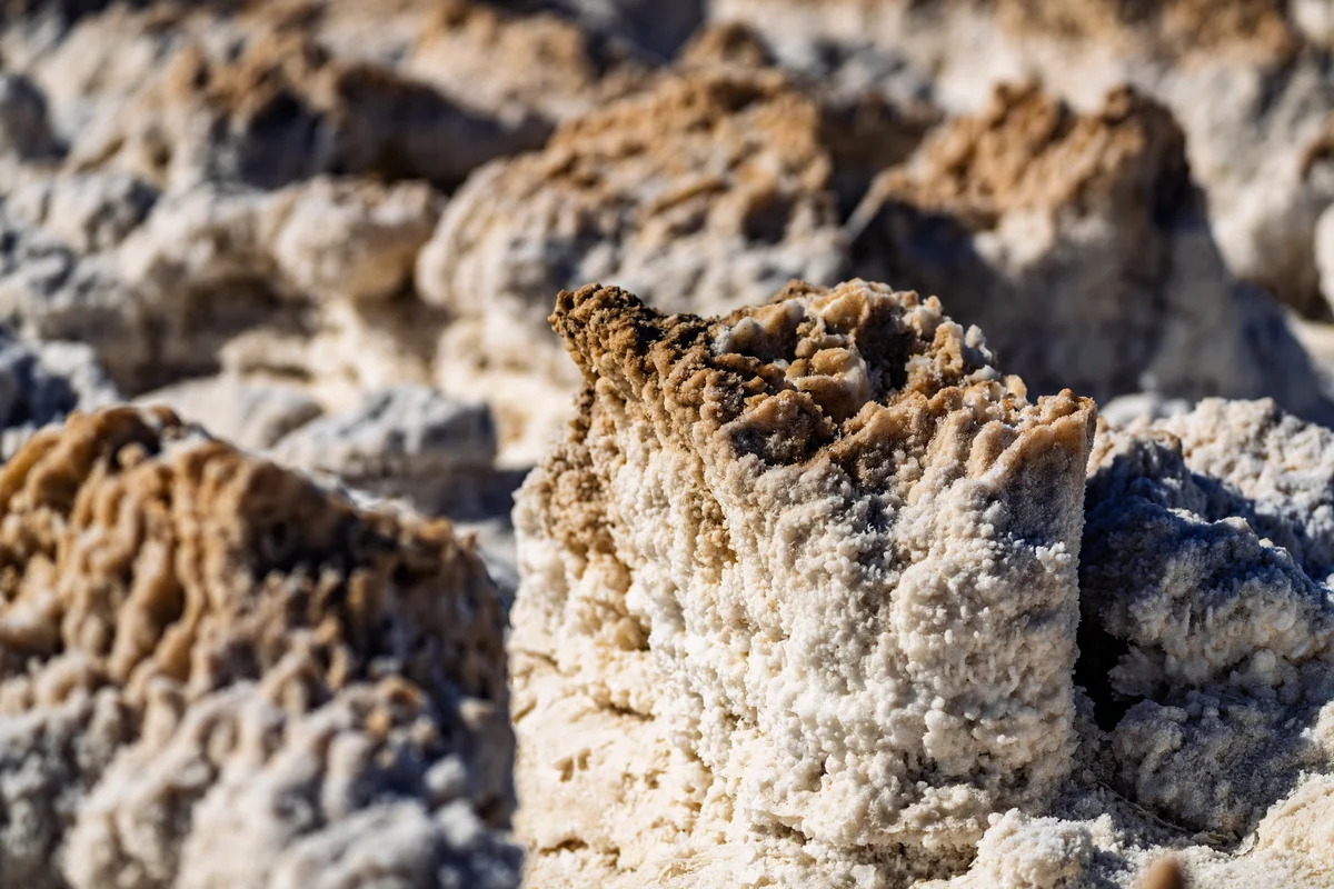 Textures of the mineral basin, Death Valley National Park, California