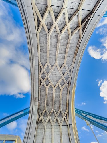 Geometry beneath the bridge, London, England