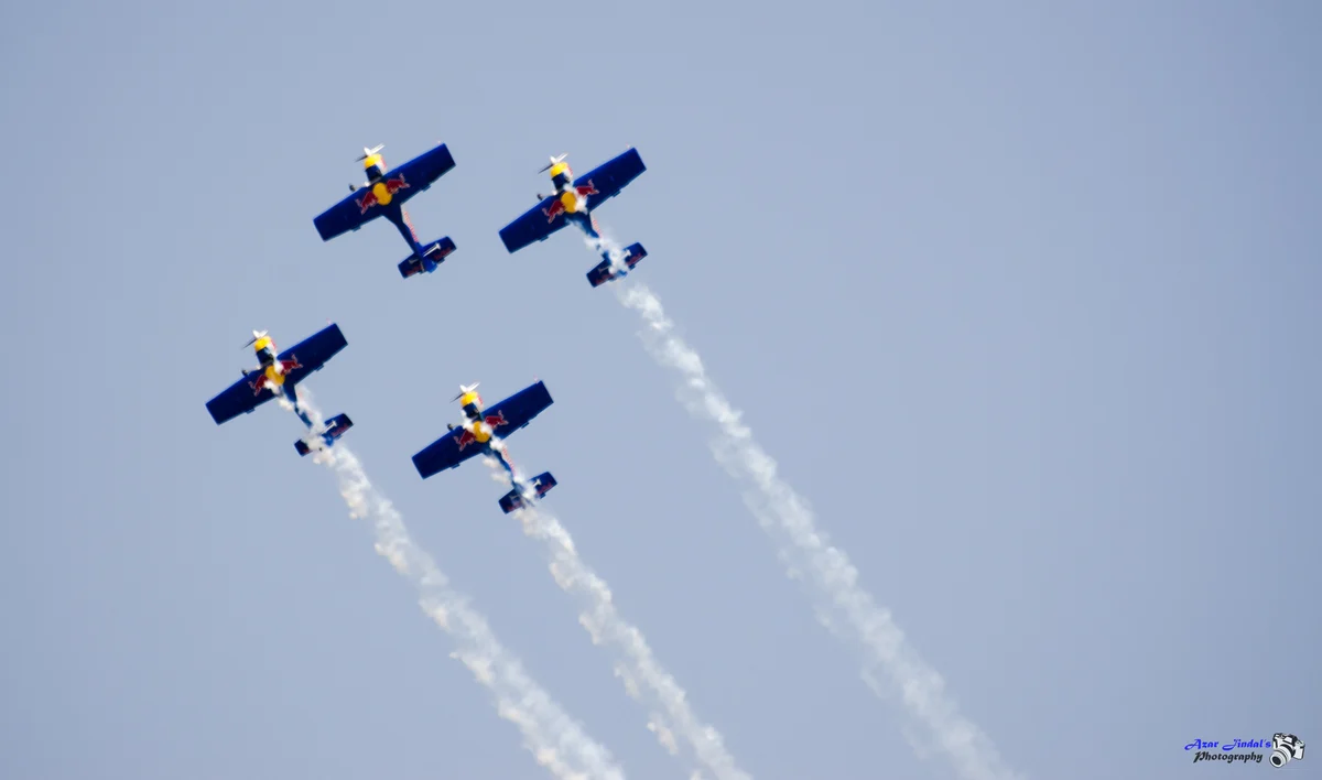 Four aircraft in formation, Bengaluru, Karnataka