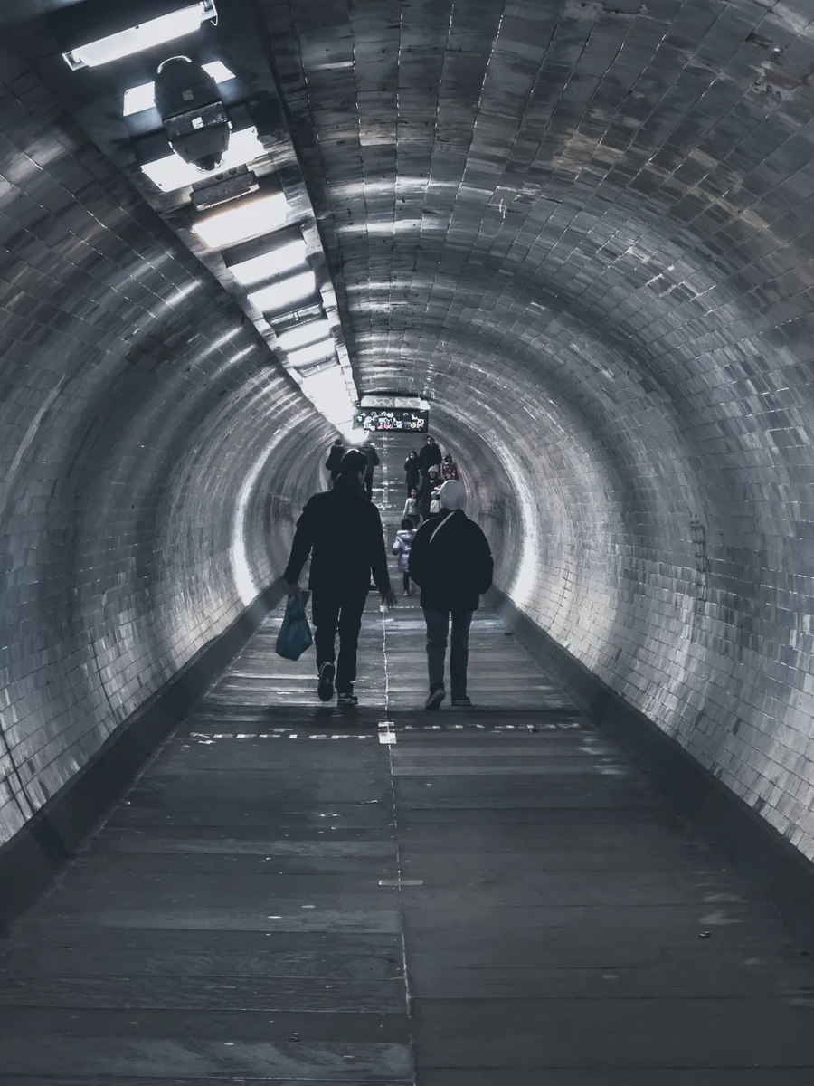 The pedestrian tunnel beneath the river, Greenwich, England
