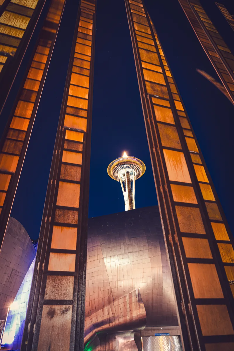 Looking up in Seattle, Washington
