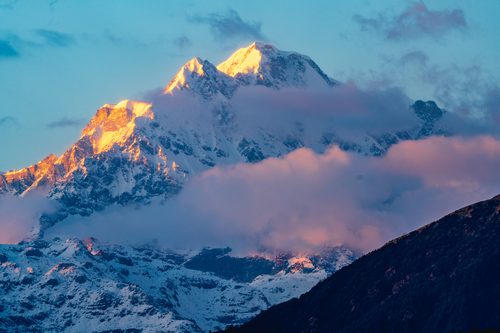 Last light in Uttarakhand, India, Chopta